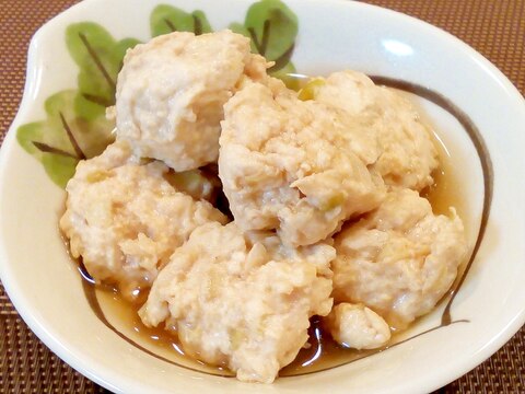 ♪山芋でむね肉しっとり♡お鍋用のふわふわ鶏団子♪